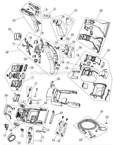 Part Location Diagram of RO-791103 Dirt Devil Hose Kit Assembly